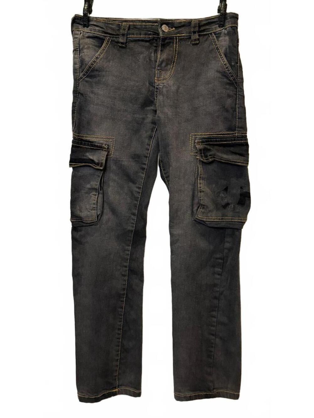 True Religion Ricky Cargo Jeans Youth Size 12 Dark Wash Y2K Streetwear